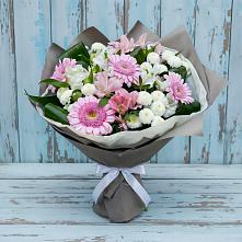 Букет цветов из:  Герберы, Альстромерии и Хризантемы в Урени
