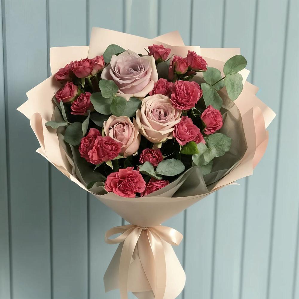 Букет цветов из: Гвоздики и Розы в Урени
