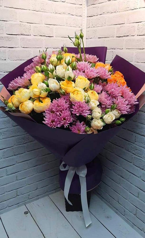 Букет цветов из: Хризантемы и Розы в Урени