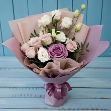 Букет цветов из:  Розы и Лизиантусы #REPLACE_PRED# Урени