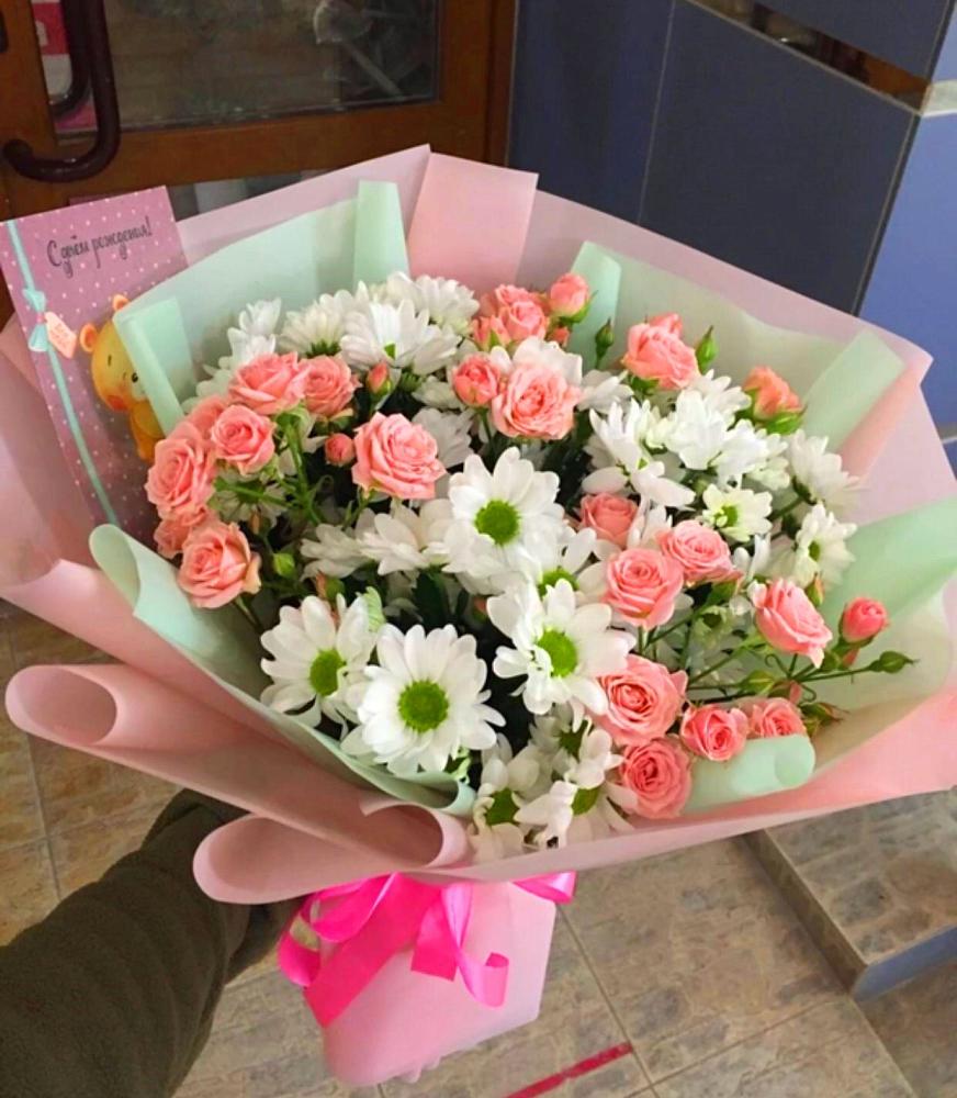 Букет цветов из: Розы и Хризантемы в Урени