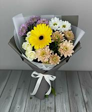 Букет цветов из:  Розы, Герберы и Хризантемы в Урени