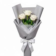 Букет 3 белые розы #REPLACE_PRED# Урени