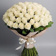 Букет 101 беля роза Белоснежка в Урени