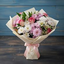 Букет цветов из:  Хризантемы, Альстромерии и Розы в Урени