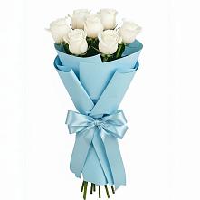 Букет 7 белых роз Проуд в Урени