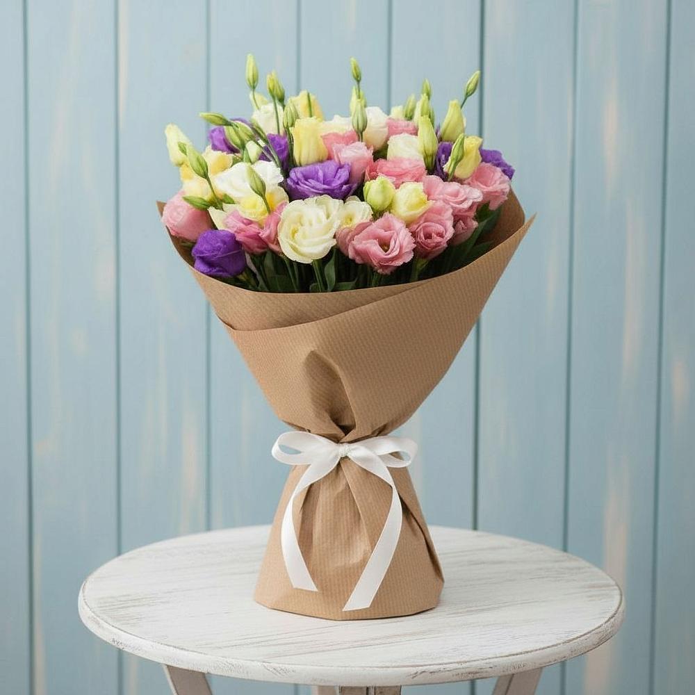 Букет цветов из: Лизиантусы в Урени