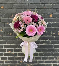 Букет цветов из:  Герберы и Хризантемы в Урени