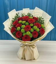 Букет цветов из:  Розы и Хризантемы в Урени