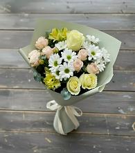 Букет цветов из:  Альстромерии, Розы и Хризантемы в Урени