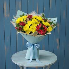 Букет цветов из:  Альстромерии и Хризантемы в Урени