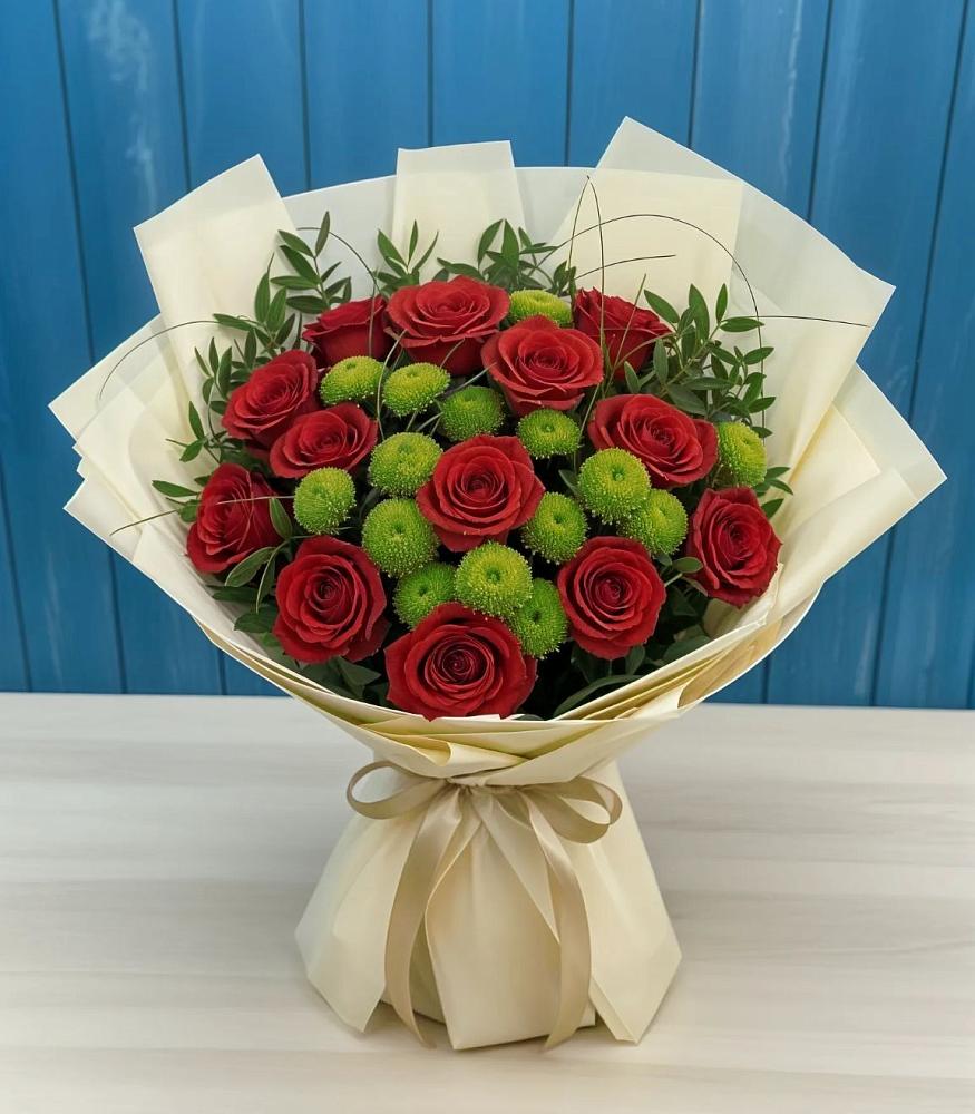 Букет цветов из: Розы и Хризантемы в Урени