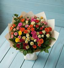 Букет Микс из разноцветных кустовых роз #REPLACE_PRED# Урени